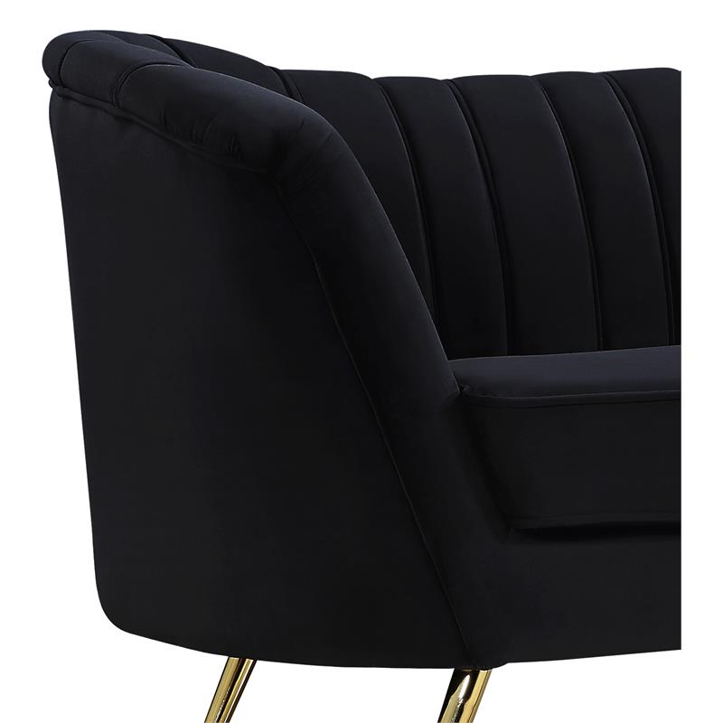 Home Square 3-Piece Furniture Set with Velvet Accent Chair Chaise & Loveseat