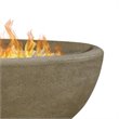 Home Square 2-Piece Set with Oval Propane Fire Bowl & Round Propane Tank Cover