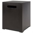 Home Square 2-Piece Set with Steel Propane Fire Pit and Tank Cover in Gray
