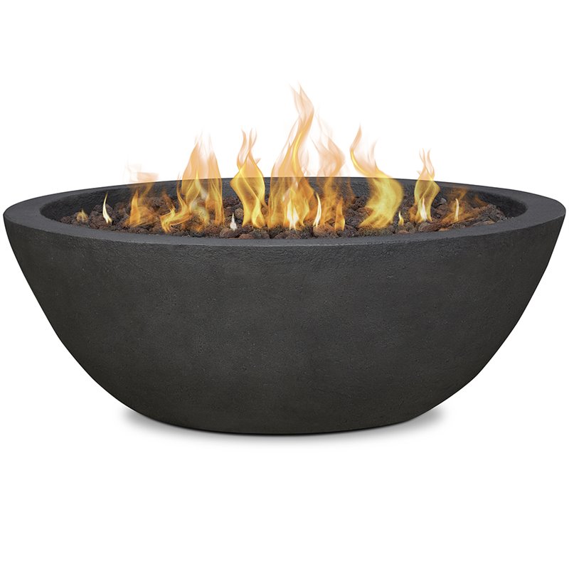 Home Square 2-Piece Set with Propane Fire Pit Bowl and Tank Cover in Shale