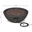 Home Square 2-Piece Set with Propane Fire Pit Bowl and Tank Cover in Shale