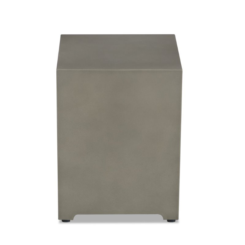 Home Square 2-Piece Set with Square Fire Table and Tank Cover in Mist Gray