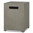 Home Square 2-Piece Set with Square Fire Table and Tank Cover in Mist Gray