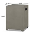 Home Square 2-Piece Set with LP Fire Table with Gas Conversion Kit & Tank Cover