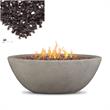Home Square 2-Piece Set with Propane Fire Bowl and Fire Glass