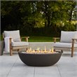 Home Square 2-Piece Set with Oval Propane Fire Bowl and Fire Glass