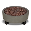Home Square 2-Piece Set with Propane Fire Bowl for Outdoors and Fire Glass