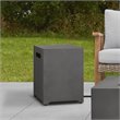 Home Square 2-Piece Set with Propane Fire Table with Conversion Kit & Tank Cover