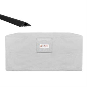 Home Square 2-Piece Set with 51&quot Fire Pit Protective Polyester Cover Hose Cover