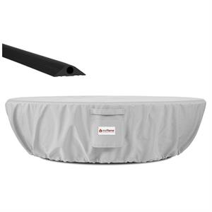 Home Square 2-Piece Set with Oval Protective Fire Bowl Cover & Hose Cover