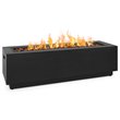 Home Square 2-Piece Set with Steel Propane Fire Pit and Fire Glass