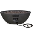 Home Square 2-Piece Set with Propane Fire Pit Bowl and Fire Glass