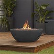 Home Square 2-Piece Set with Propane Fire Pit Bowl and Fire Glass