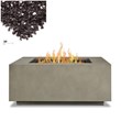 Home Square 2-Piece Set with Fire Table with Conversion Kit & Glass