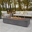 Home Square 2-Piece Set with LP Fire Table and Fire Glass in Slate/Black