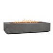 Home Square 2-Piece Set with LP Fire Table and Fire Glass in Slate/Black