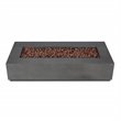 Home Square 2-Piece Set with LP Fire Table and Fire Glass in Slate/Black