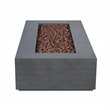 Home Square 2-Piece Set with LP Fire Table and Fire Glass in Slate/Black