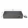 Home Square 2-Piece Set with LP Fire Table and Fire Glass in Slate/Black