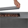 Home Square 2-Piece Set with LP Fire Table and Fire Glass in Slate/Black
