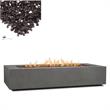 Home Square 2-Piece Set with LP Fire Table and Fire Glass in Slate/Black