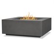 Home Square 2-Piece Set with Square Propane Fire Table and Fire Glass