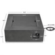 Home Square 2-Piece Set with Square Propane Fire Table and Fire Glass