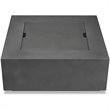 Home Square 2-Piece Set with Square Propane Fire Table and Fire Glass