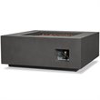 Home Square 2-Piece Set with Square Propane Fire Table and Fire Glass