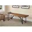 Home Square 2 Piece Furmiture Set with Wood Bench in Light Walnut (Brown)