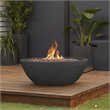 Home Square 2-Piece Set with Propane Fire Pit Bowl & Fire Glass