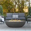 Home Square 2-Piece Set with Large Oval LP Metal Fire Bowl & Fire Glass