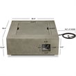 Home Square 2-Piece Set with Square Propane Fire Table & Fire Glass