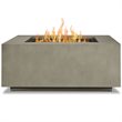 Home Square 2-Piece Set with Square Propane Fire Table & Fire Glass