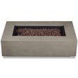 Home Square 2-Piece Set with Large Propane Fire Table & Fire Glass