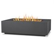 Home Square 2-Piece Set with Large Fire Table and Fire Glass