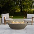 Home Square 2-Piece Set with Oval Propane Fire Bowl and Fire Glass