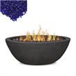 Home Square 2-Piece Set with Fire Pit Bowl & Fire Glass in Shale/Cobalt Blue