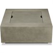 Home Square 2-Piece Set with Square Propane Fire Table Fire Glass