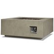 Home Square 2-Piece Set with Square Propane Fire Table Fire Glass