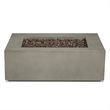 Home Square 2-Piece Set with Small Propane Fire Table Fire Glass