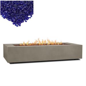 Home Square 2-Piece Set with 70&quot Rectangle LP Fire Table Fire Glass