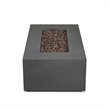 Home Square 2-Piece Set with Small Fire Table & Fire Glass in Slate/Cobalt Blue