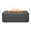 Home Square 2-Piece Set with Small Fire Table & Fire Glass in Slate/Cobalt Blue