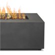 Home Square 2-Piece Set with Small Fire Table & Fire Glass in Slate/Cobalt Blue