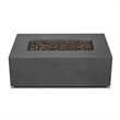 Home Square 2-Piece Set with Small Fire Table & Fire Glass in Slate/Cobalt Blue
