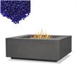Home Square 2-Piece Set with Square Propane Fire Table & Fire Glass