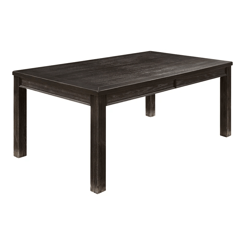 Sinuata 3-Piece Black and Gray Wood Dining Table and 2 Tufted Side Chair Set