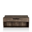 Edwards 2-Piece Oak Wood Storage Coffee Table and 70-Inch TV Stand Set