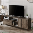 Menster 2-Piece Oak Wood Storage Coffee Table and 70-Inch TV Stand Set